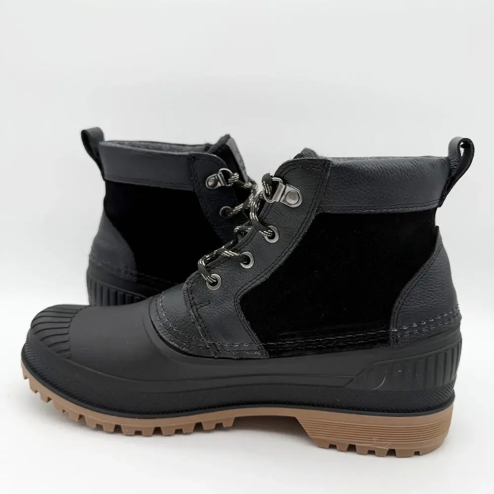 Kamik Mens Hemlock Lo Winter Boots US 8 Black Leather Waterproof Insulated NIB